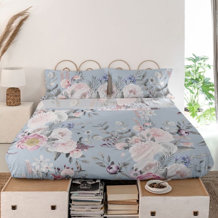 Drap HappyFriday Soft bouquet Multicouleur 160 x 270 cm 1