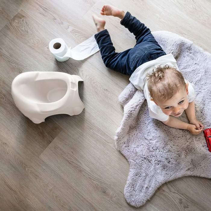 Thermobaby - Pot d'apprentissage Initio - Blanc Crème - Apprentissage de la propreté ergonomique et stable pour bébé