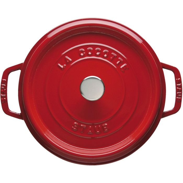 Staub La Cocotte 24cm rund. Kirsch-rot. Gusseisen 1 Staub La Cocotte 24cm rund. Kirsch-rot. Gusseisen 1
