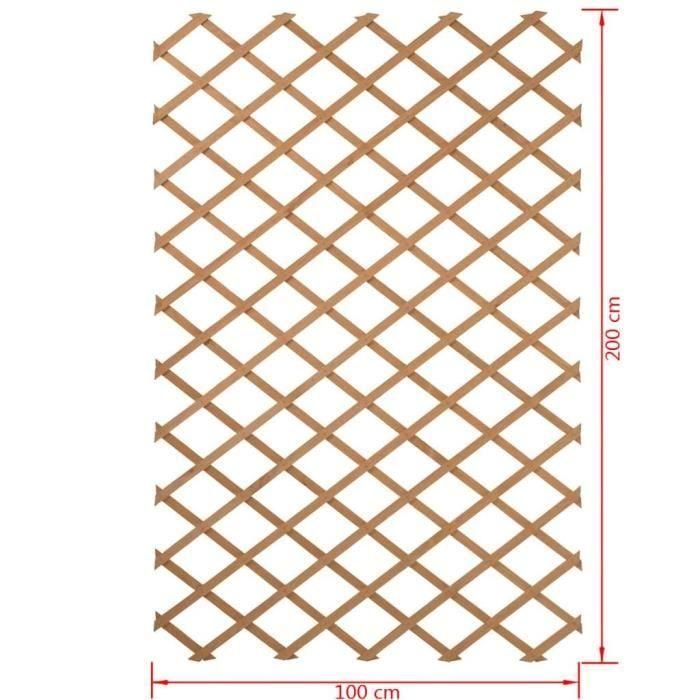 Treillis extensible en bois 100 x 200 cm Nature 3 Treillis extensible en bois 100 x 200 cm Nature 3