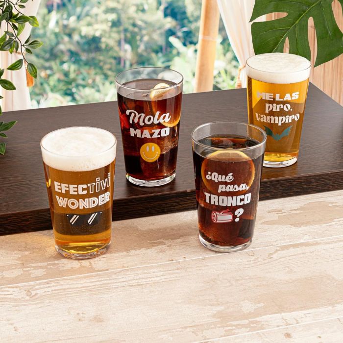 Vaso Alto Vidrio Frases 90 Luminarc 50 cL 2