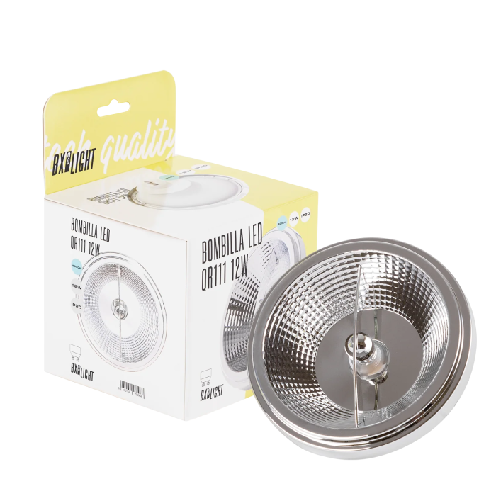 BX3 LIGHT - Ampoule LED 12W 1200Lm 4200K GU10 QR111 - 40000h de durée de vie - Pour éclairage d'accent et professionnel BX3 LIGHT - Ampoule LED 12W 1200Lm 4200K GU10 QR111 - 40000h de durée de vie - Pour éclairage d'accent et professionnel