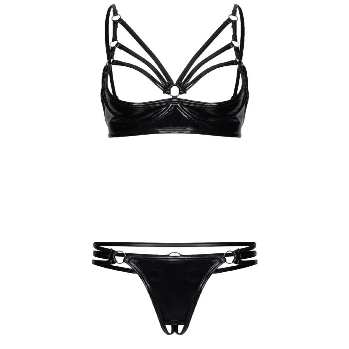 Ensemble de Lingerie Guilty Pleasure Noir 2 Pièces (M) 5
