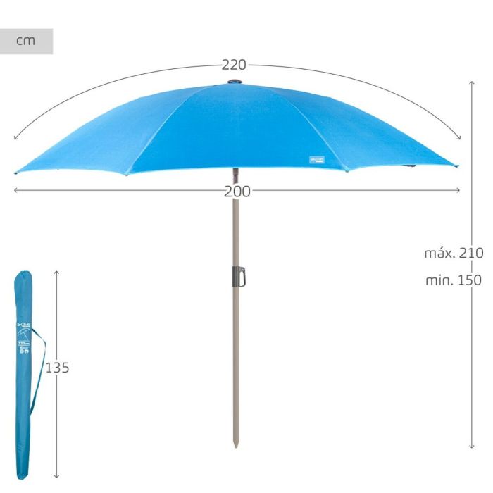 Parapluie Aktive 220 x 210 x 220 cm (2 Unités) 3 Parapluie Aktive 220 x 210 x 220 cm (2 Unités) 3