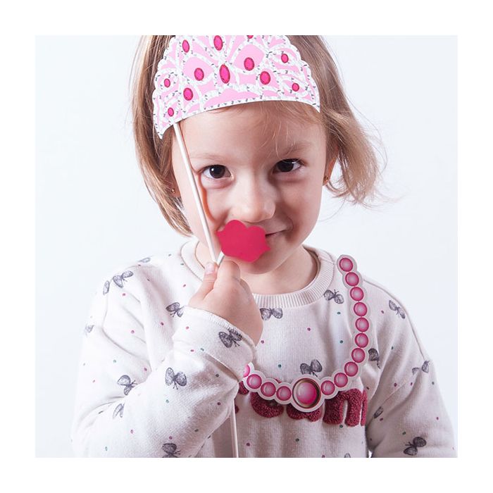 Accessoires Princesse pour Photos Amusantes (pack de 12)