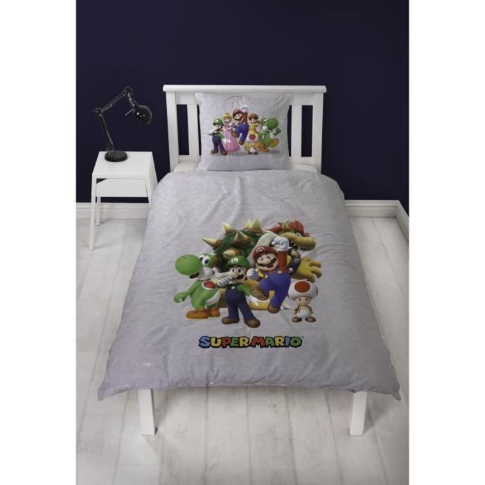 Parure de couette Mario Bros Multicouleur Lit 2 persones 2 Pièces 1