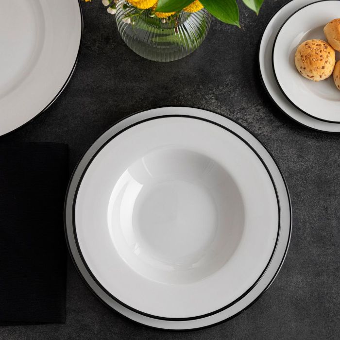 Plato Postre Porcelana Glacial Filo Bidasoa 19 cm (36 Unidades) 4 Plato Postre Porcelana Glacial Filo Bidasoa 19 cm (36 Unidades) 4