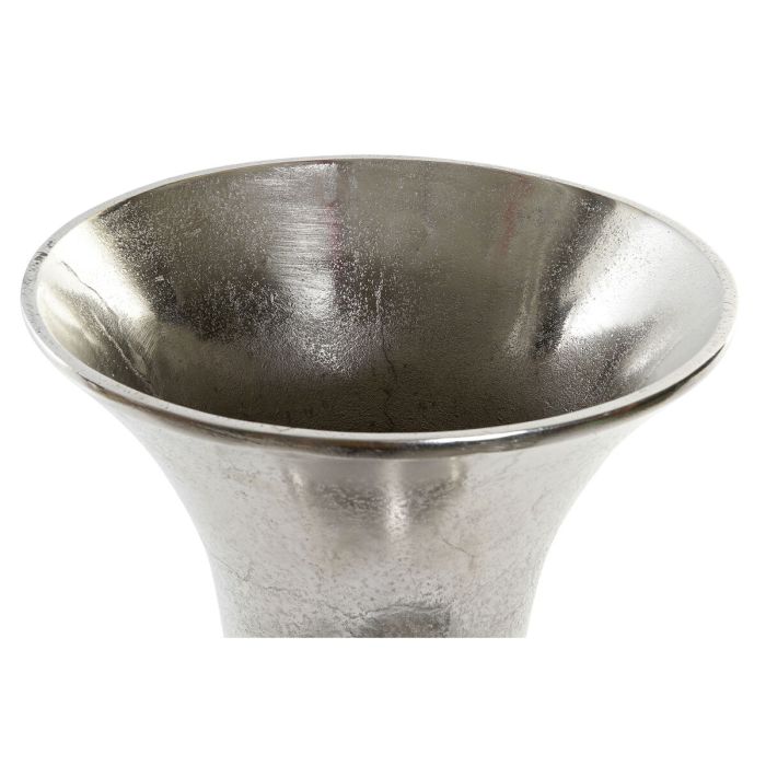 Vase Home ESPRIT Argenté Aluminium Moderne Verre 24 x 24 x 49 cm 2
