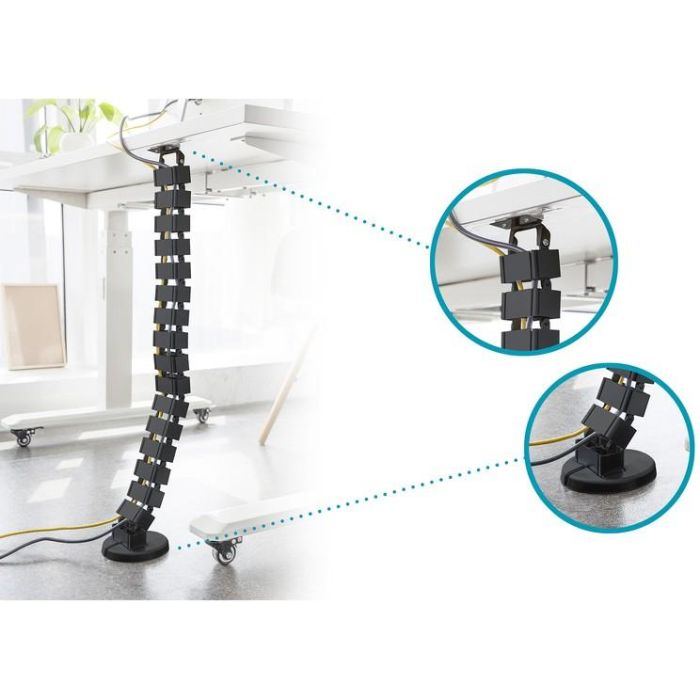 DIGITUS Kabelkanal flexibel anpassbare Länge 1.3m schwarz 7