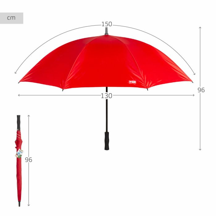 Parapluie Aktive Rouge Ø 150 cm 150 x 96 x 150 cm (6 Unités) 3