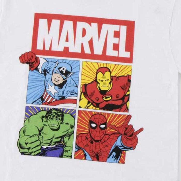T shirt à manches courtes Enfant Marvel Blanc T shirt à manches courtes Enfant Marvel Blanc