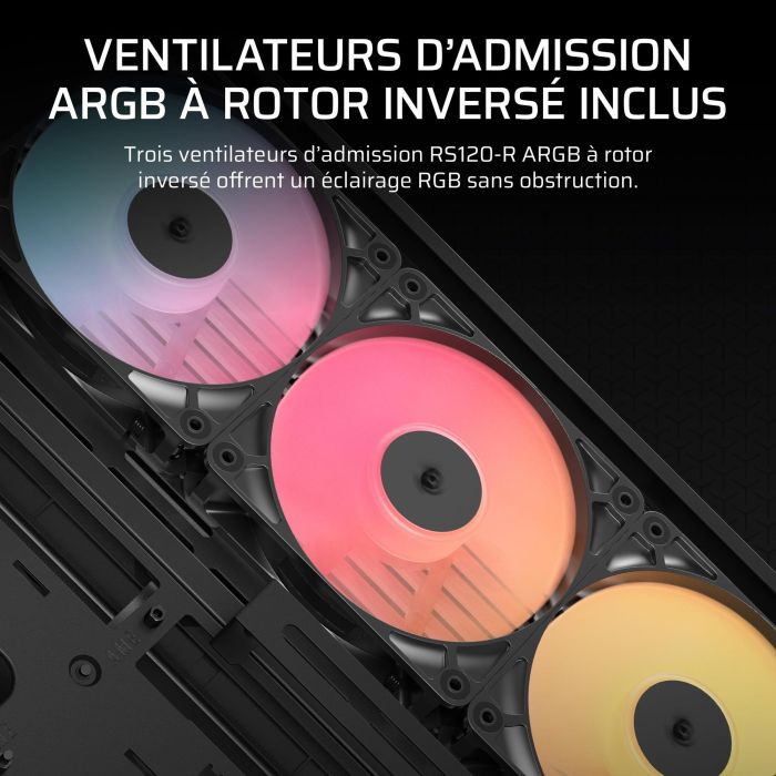 Boitier PC - CORSAIR - FRAME 4500X RS-R ARGB Tempered Glass Mid-Tower - 2 radiateurs - Noir 4