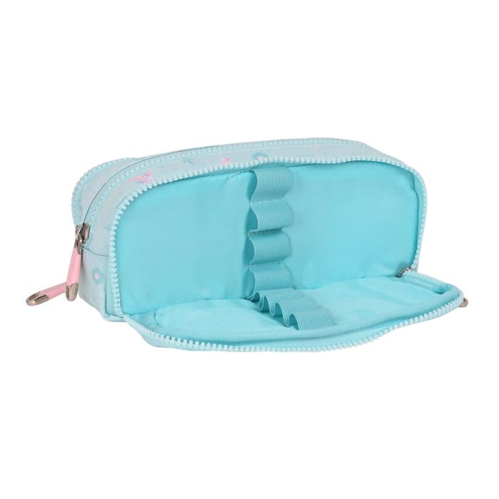 Trousse Fourre-Tout Triple Moos Garden Turquoise 21 x 8 x 8 cm 3 Trousse Fourre-Tout Triple Moos Garden Turquoise 21 x 8 x 8 cm 3