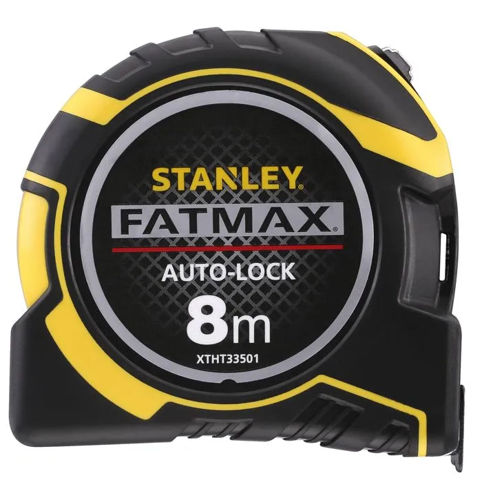 STANLEY Fatmax Ruban à Mesurer - 8m, Largeur 32mm, Traitement Mylar & Blade Armor, Classe II, Crochet Zéro Réel STANLEY Fatmax Ruban à Mesurer - 8m, Largeur 32mm, Traitement Mylar & Blade Armor, Classe II, Crochet Zéro Réel