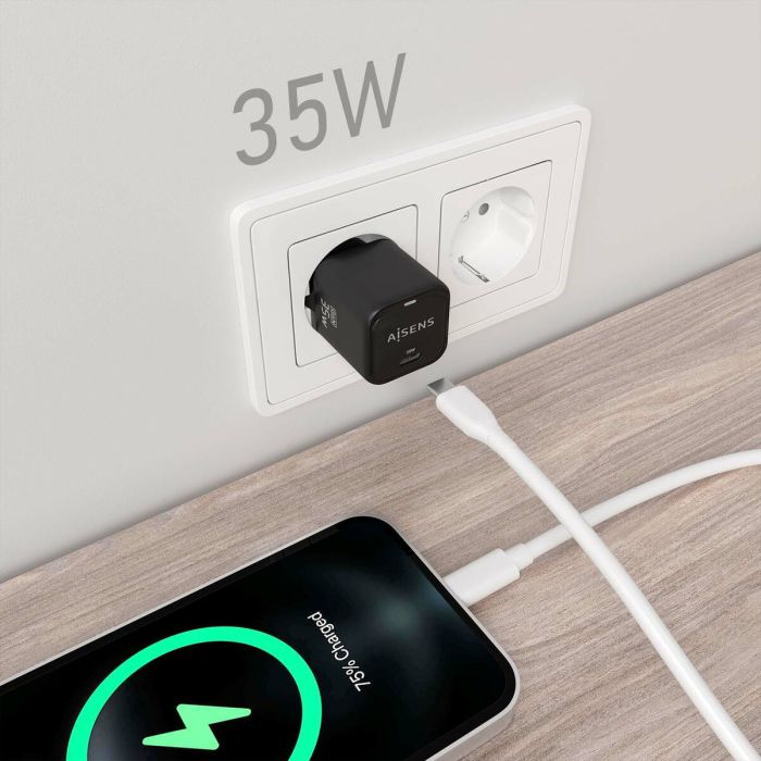 Chargeur mural Aisens ASCH-35W1P023-BK Noir 35 W (1 Unité) 1