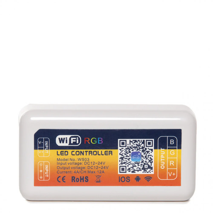 OPEN-LIT Contrôleur WiFi Tira LED RGB 12-24V Compatible Alexa, 1600 Millions de Couleurs, Contrôle LAN Longue Distance 2 OPEN-LIT Contrôleur WiFi Tira LED RGB 12-24V Compatible Alexa, 1600 Millions de Couleurs, Contrôle LAN Longue Distance 2