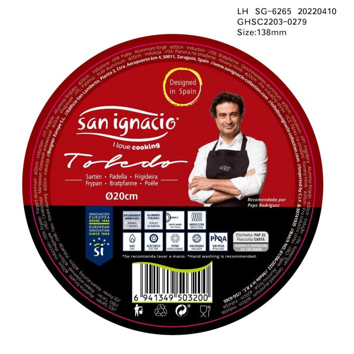 Poêle San Ignacio toledo Aluminium forgé Noir Ø 20 cm 2