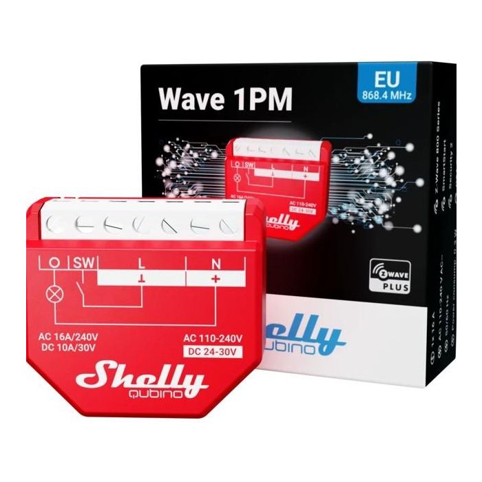 Shelly Relais "Wave 1PM" max. 16A 1 Kanal Unterputz Messfunktion 4