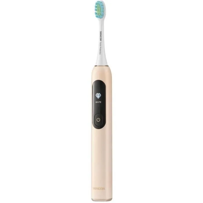 Sencor SOC 5011GD Brosse à dents électrique - Affichage numérique, 4 modes, 38000 mouvements/min, capteur de pression, autonomie 30 jours, étanche IPX7, charge USB-C