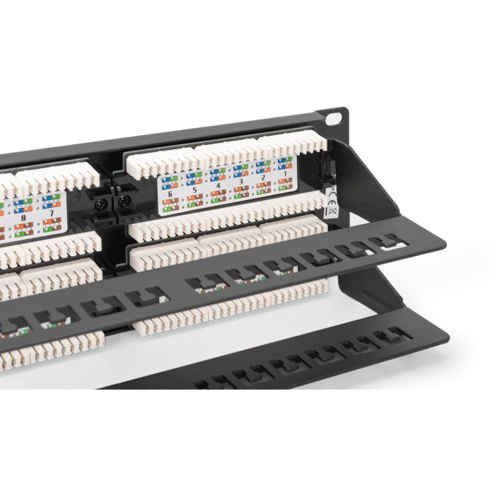 DIGITUS Patchpanel 2HE 48-Port Cat6 ungeschirmt schwarz 5