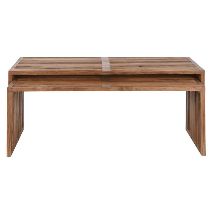 Jeu de 2 tables Home ESPRIT Naturel bois de teck 116 x 60 x 46 cm 1