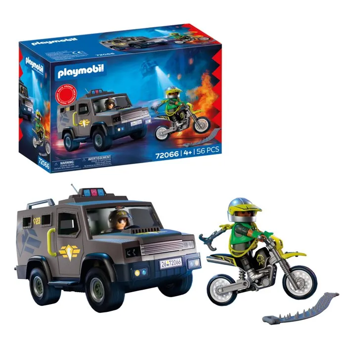 Playmobil 72066 Fourgon d'intervention des forces spéciales City Action - Set Les policiers, Promo Pack 56 pièces, pour enfant dès 4 ans