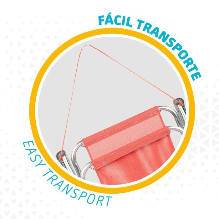 Chaise Pliante Aktive Flamingo Corail 44 x 76 x 45 cm (4 Unités) 1