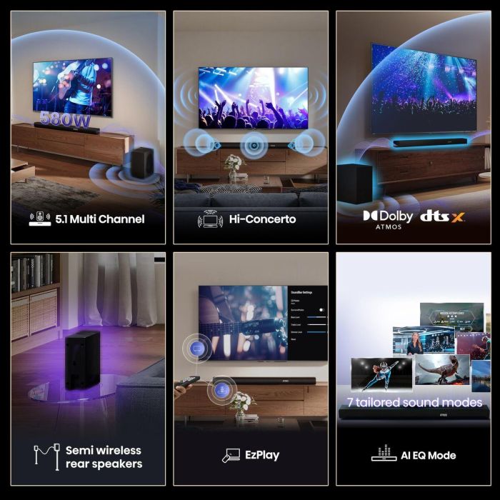 Barre audio Hisense AX5100Q 580 W Noir 15