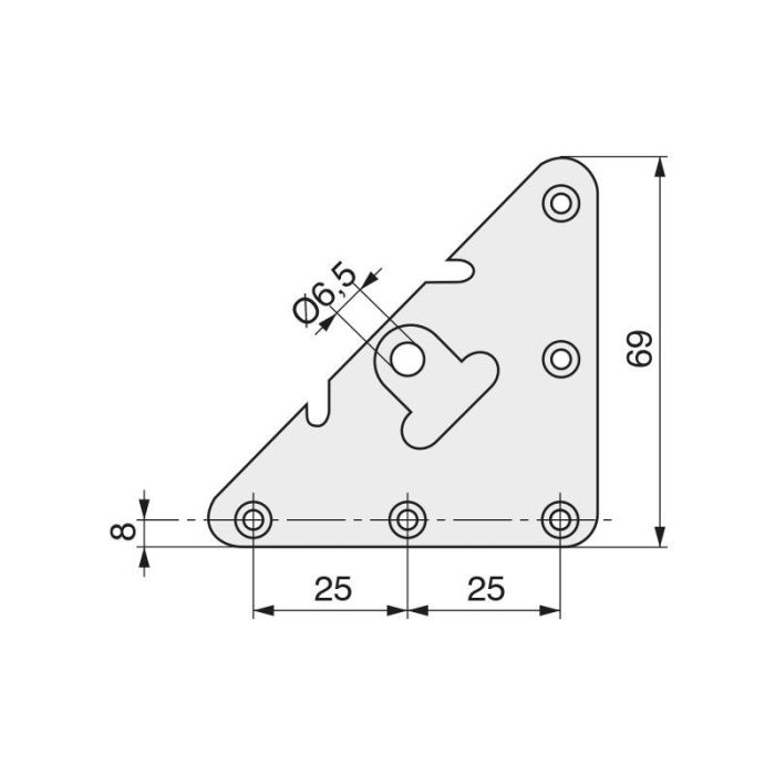 Escuadra Colgador Plana 304/000 Herrajes Alk 1
