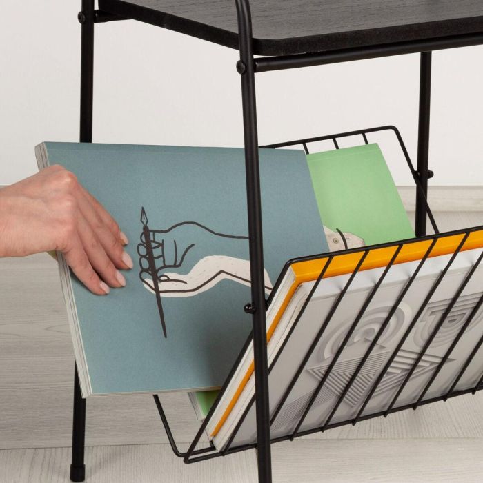 Table Porte-revues Max Home Fer Bois MDF (4 Unités) 2