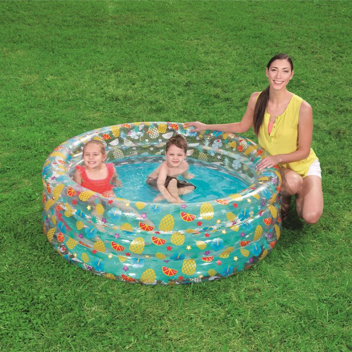 Bestway Piscine Gonflable 3 Anneaux Transparent Tropical 150x53 cm +6 Ans Jardin 51045 14 Bestway Piscine Gonflable 3 Anneaux Transparent Tropical 150x53 cm +6 Ans Jardin 51045 14