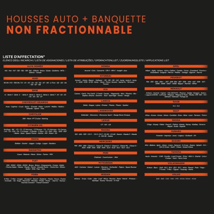 Housses auto - XLCOVER - Fractionnable - Compatible Airbags - Housses sieges avant, appuis-tete et banquette arriere 4