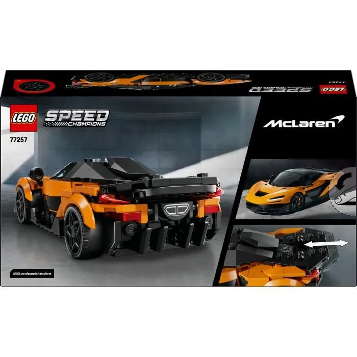 LEGO Speed Champions McLaren W1 77257 - Supercar de Course Orange en Brique - Jouet de Construction pour Enfants 9 Ans et Plus