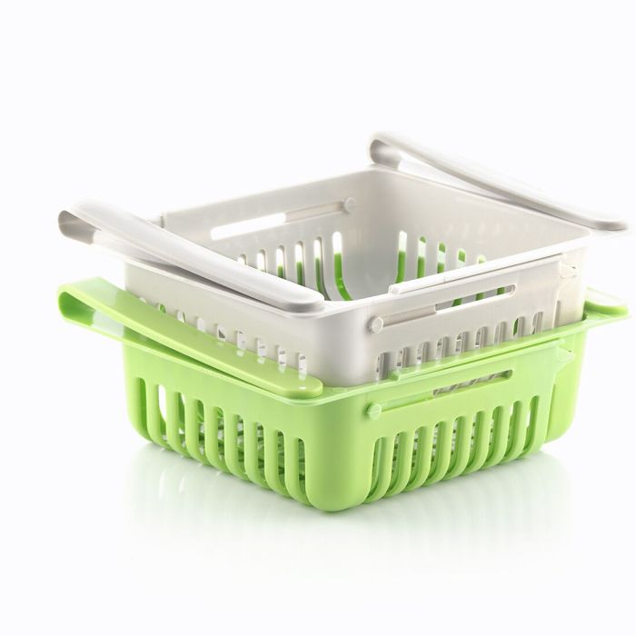 Rangement Réglable pour Réfrigérateur Friwer InnovaGoods 2 Unités 4 Rangement Réglable pour Réfrigérateur Friwer InnovaGoods 2 Unités 4