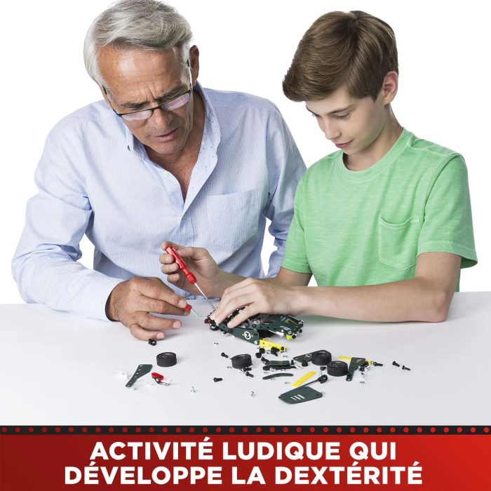Meccano - APM20102 - Cabriolet Rétro Friction - Coffret de Construction pour 5 Modèles de Voitures Rétro Motorisées - Kit pour Enfants dès 8 Ans - 225 Pièces