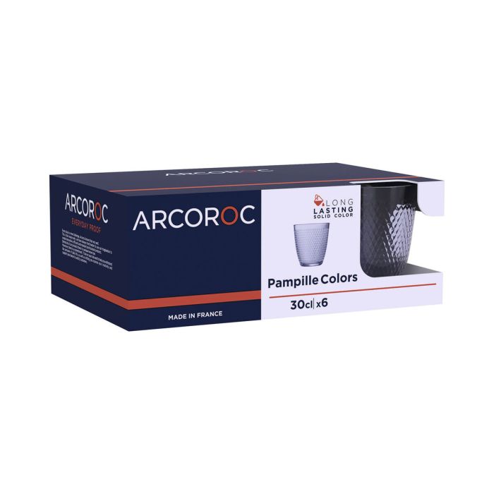 Set de Verres Arcoroc Pampille Mazzarine verre 310 ml 6 Unités 3