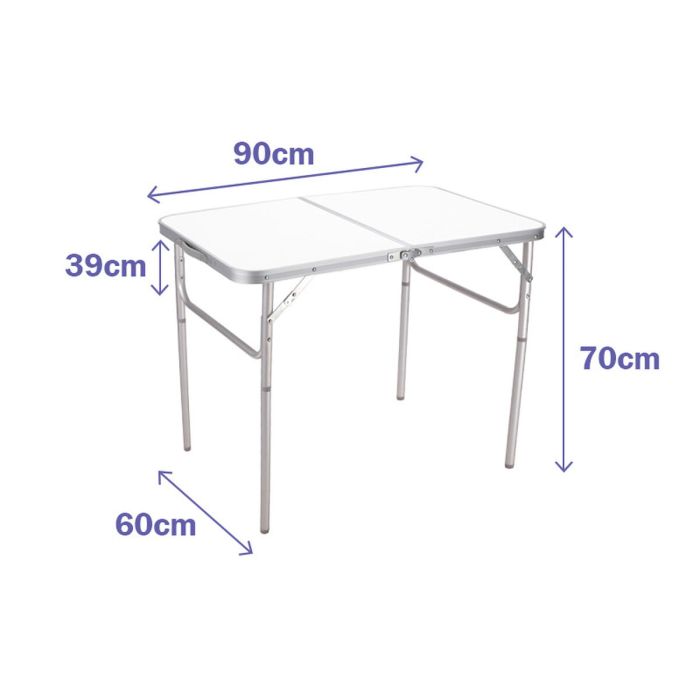 Table Pliante en Aluminium Marbueno D25 Assortie Camping et Plage 90X60X39/70 cm 10031 1