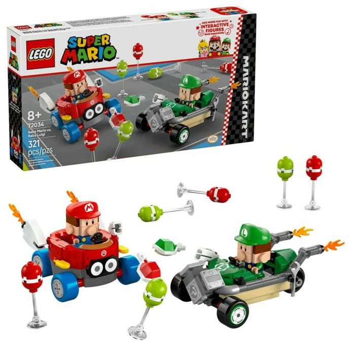 LEGO Super Mario 72034 Mario Kart Baby Mario vs Baby Luigi Cadeau Nintendo