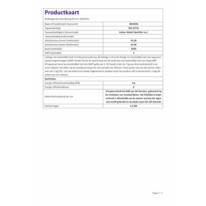 Climatiseur Portable Medion Blanc A 1