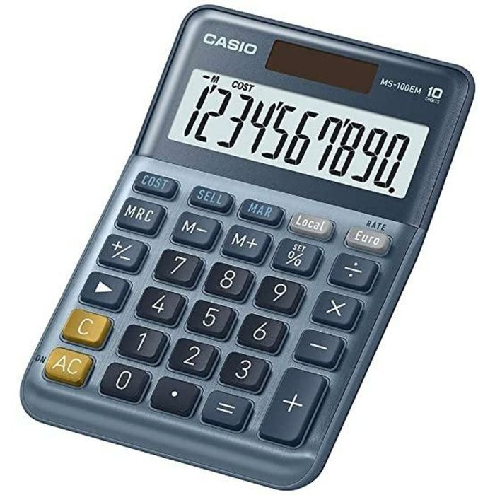Calculatrice Casio MS-100EM Bleu (10 Unités) 1