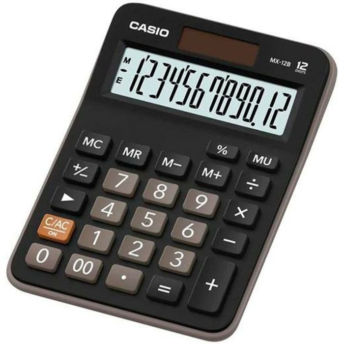 Calculatrice Casio MX-12B Noir 14,7 x 10,6 x 2,9 cm (10 Unités) 1 Calculatrice Casio MX-12B Noir 14,7 x 10,6 x 2,9 cm (10 Unités) 1