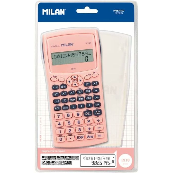 Calculatrice scientifique Milan M240 Serie 1918 Rose 3