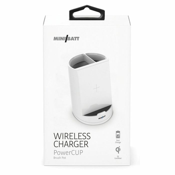 Chargeur sans fil avec support pour mobiles MiniBatt PowerCUP Porte-Mines Blanc 0 Chargeur sans fil avec support pour mobiles MiniBatt PowerCUP Porte-Mines Blanc 0