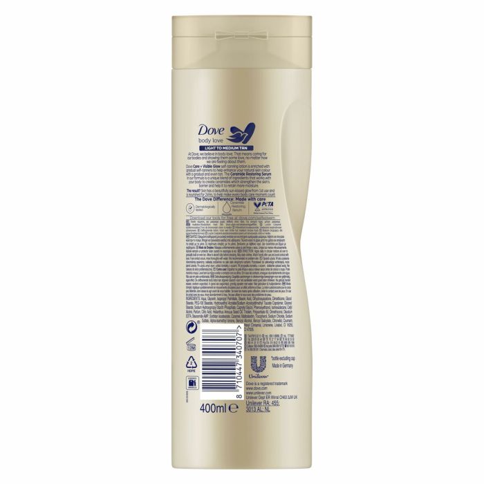 Autobronzant Corporel Dove VISIBLE GLOW 400 ml 4