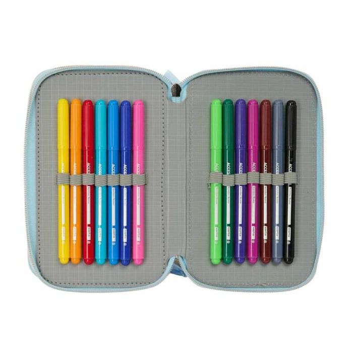 Pochette à crayons triple Frozen Ice magic 12,5 x 19,5 x 5,5 cm 1