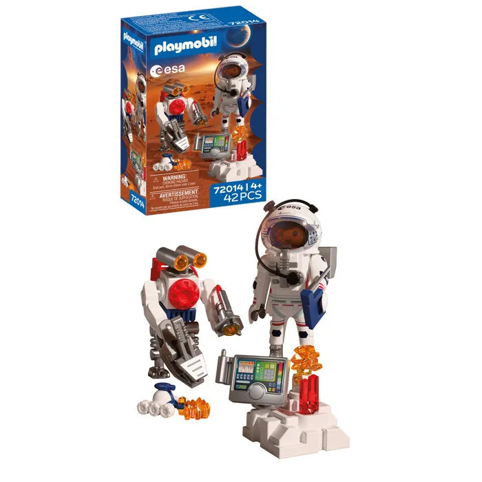 Playmobil 72014 Figurine Astronaute de l'ESA avec Robot Jouet, Thème Espace, 42 Pièces, pour Enfants Dès 4 Ans Playmobil 72014 Figurine Astronaute de l'ESA avec Robot Jouet, Thème Espace, 42 Pièces, pour Enfants Dès 4 Ans