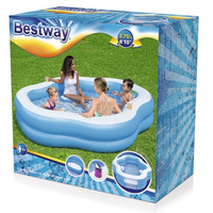Bestway Piscine Gonflable Familiale 270x198x51 cm +6 Ans Jardin 54409 12