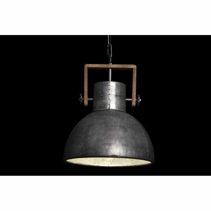 Suspension DKD Home Decor Marron Argenté Métal Bois de manguier 50 W 40 x 40 x 50 cm 3