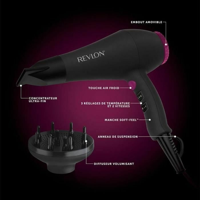 Sèche-cheveux Revlon RVDR5251E Noir 2000 W 12 Sèche-cheveux Revlon RVDR5251E Noir 2000 W 12