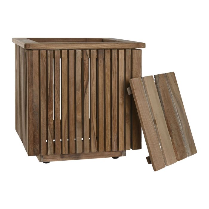 Cache-pot Home ESPRIT bois de teck 34,5 x 34,5 x 37 cm 1
